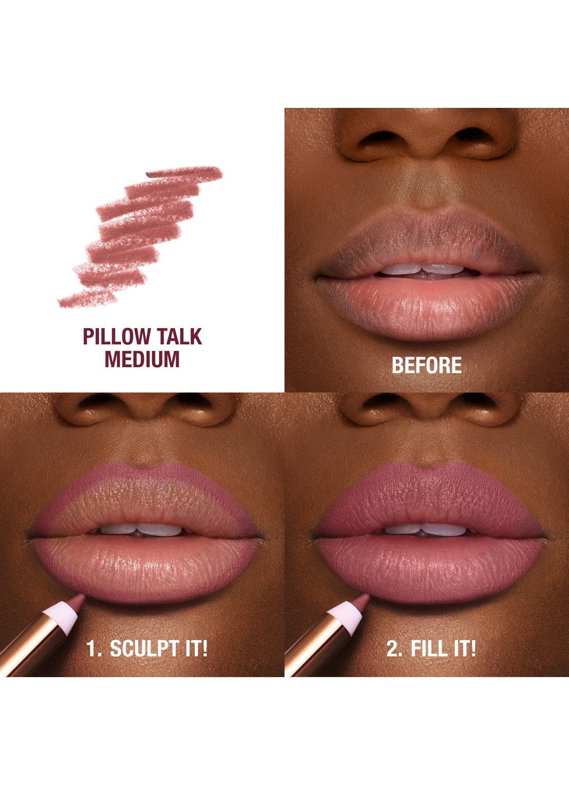 Charlotte Tilbury Lip Cheat - lipliner - detail 5 pillow talk medium