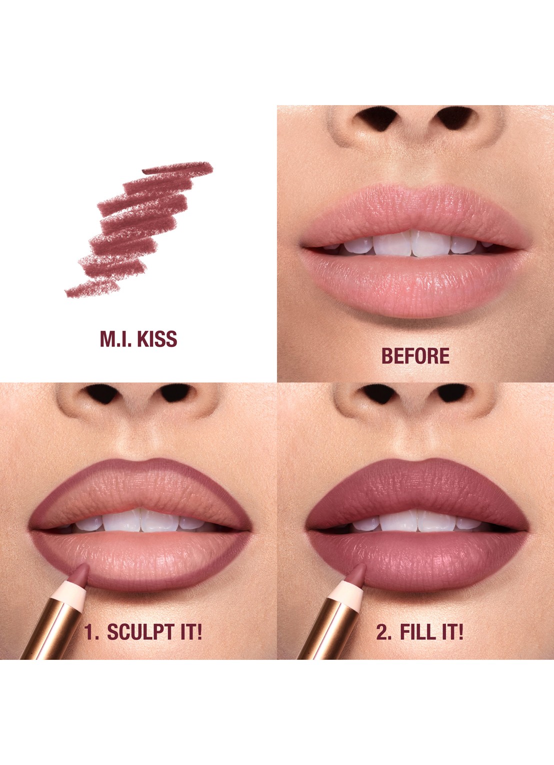 Charlotte Tilbury Lip Cheat - lipliner - achterkant 6 m.i. kiss