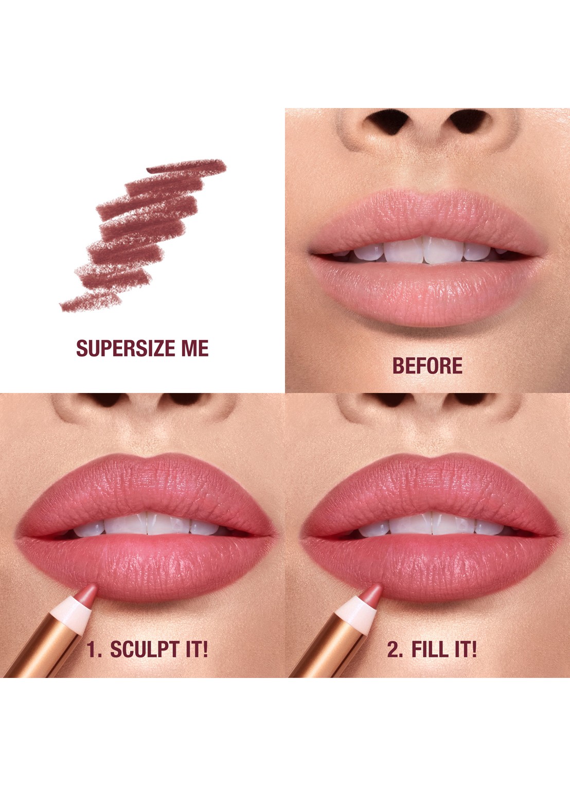 Charlotte Tilbury Lip Cheat - lipliner - achterkant 2 supersize me