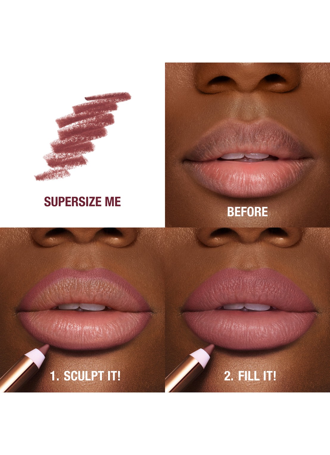 Charlotte Tilbury Lip Cheat - lipliner - detail 5 supersize me