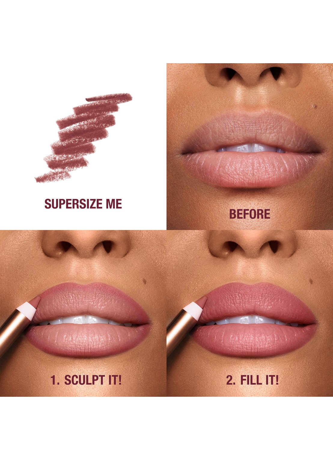 Charlotte Tilbury Lip Cheat - lipliner - detail 6 supersize me