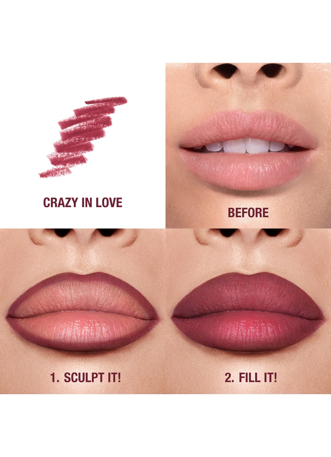 Charlotte Tilbury Lip Cheat - lipliner - achterkant 3 crazy in love