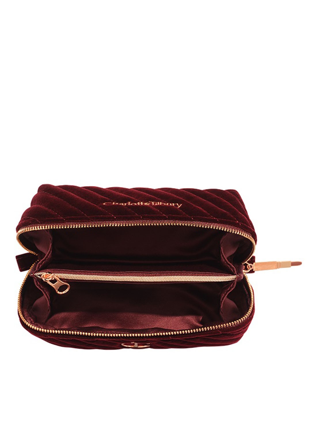 Charlotte Tilbury Makeup Bag Of Dreams - make-up tas - voorkant 7 bordeauxrood