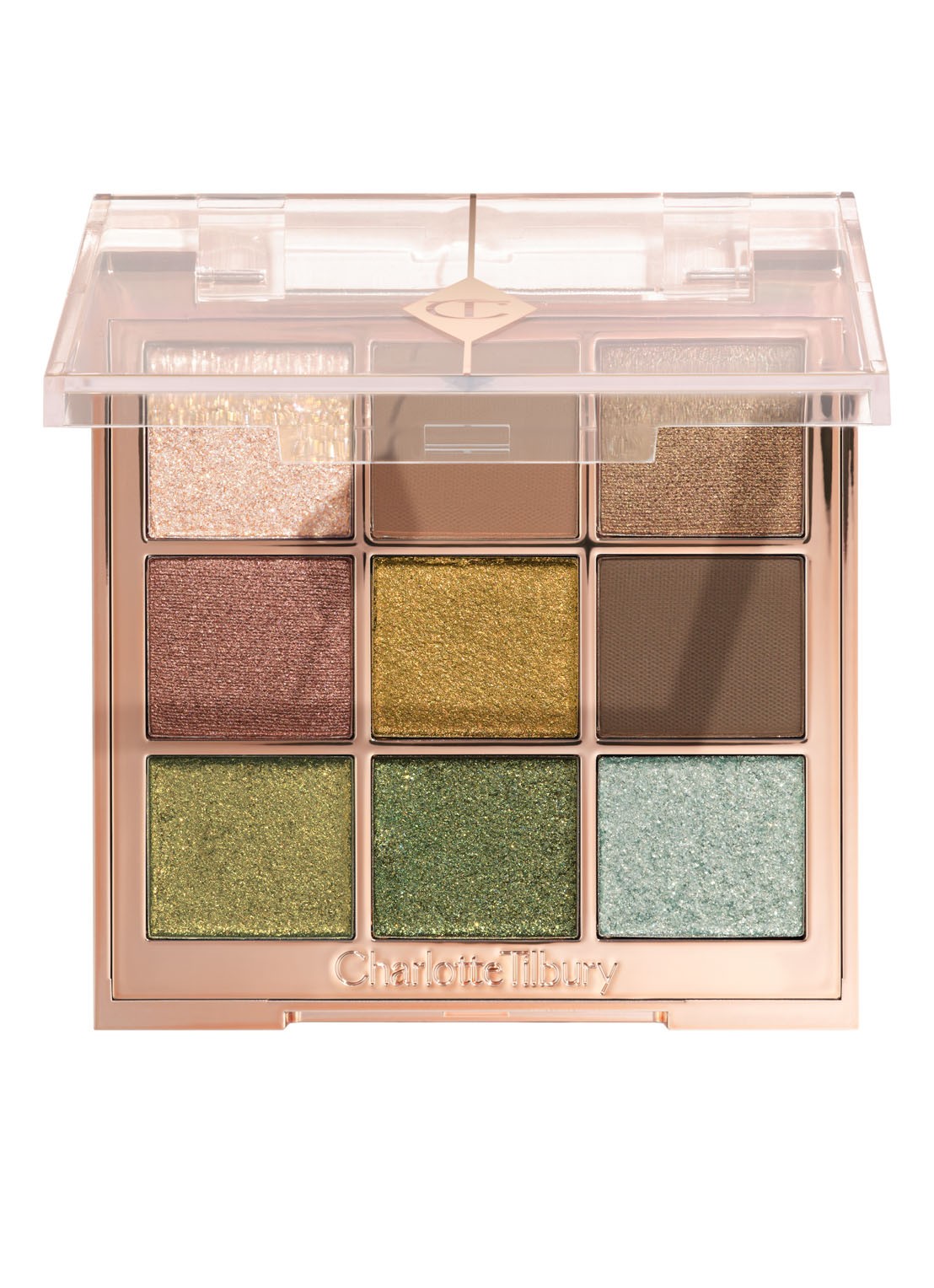 Charlotte Tilbury Palette Of Beautifying Eye Trends - oogschaduwpalette  - voorkant 6 emerald effect