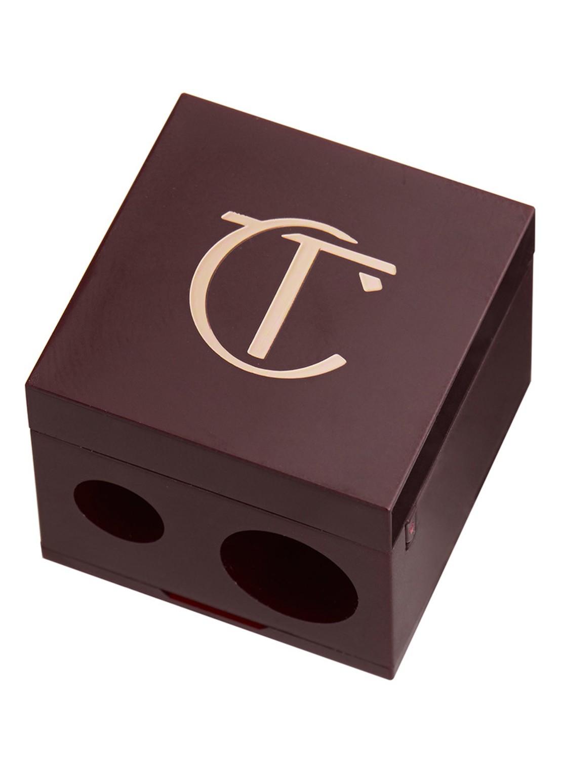 Charlotte Tilbury Pencil Sharpener - puntenslijper - voorkant bruin