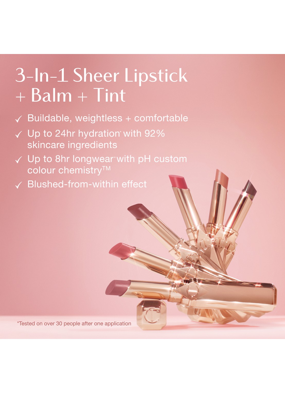 Charlotte Tilbury Pillow Talk Blush Balm - lipstick - detail 4 pillow talk