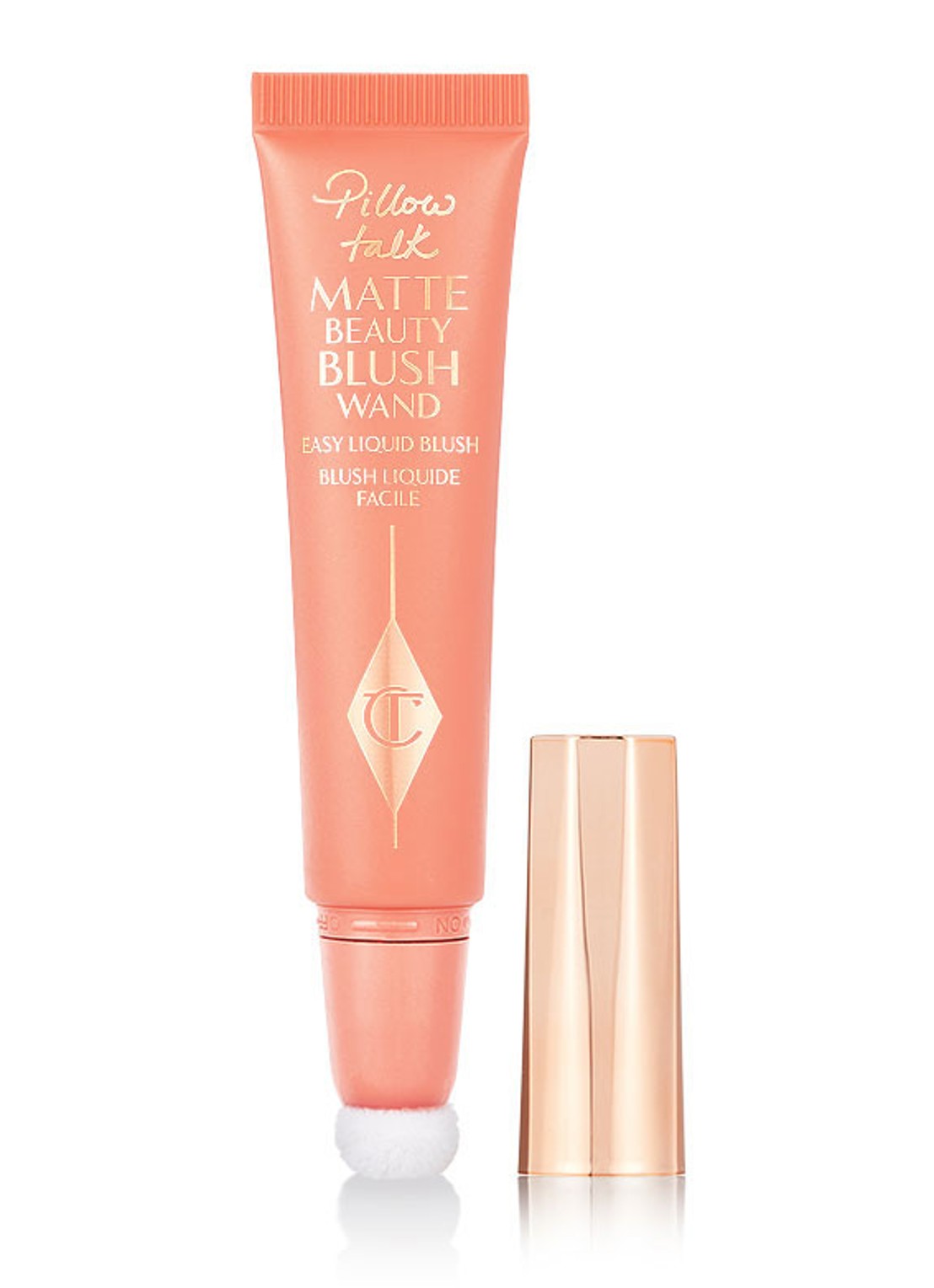 Charlotte Tilbury Pillow Talk Matte Beauty Blush Wand - vloeibare blush - voorkant 5 peach pop