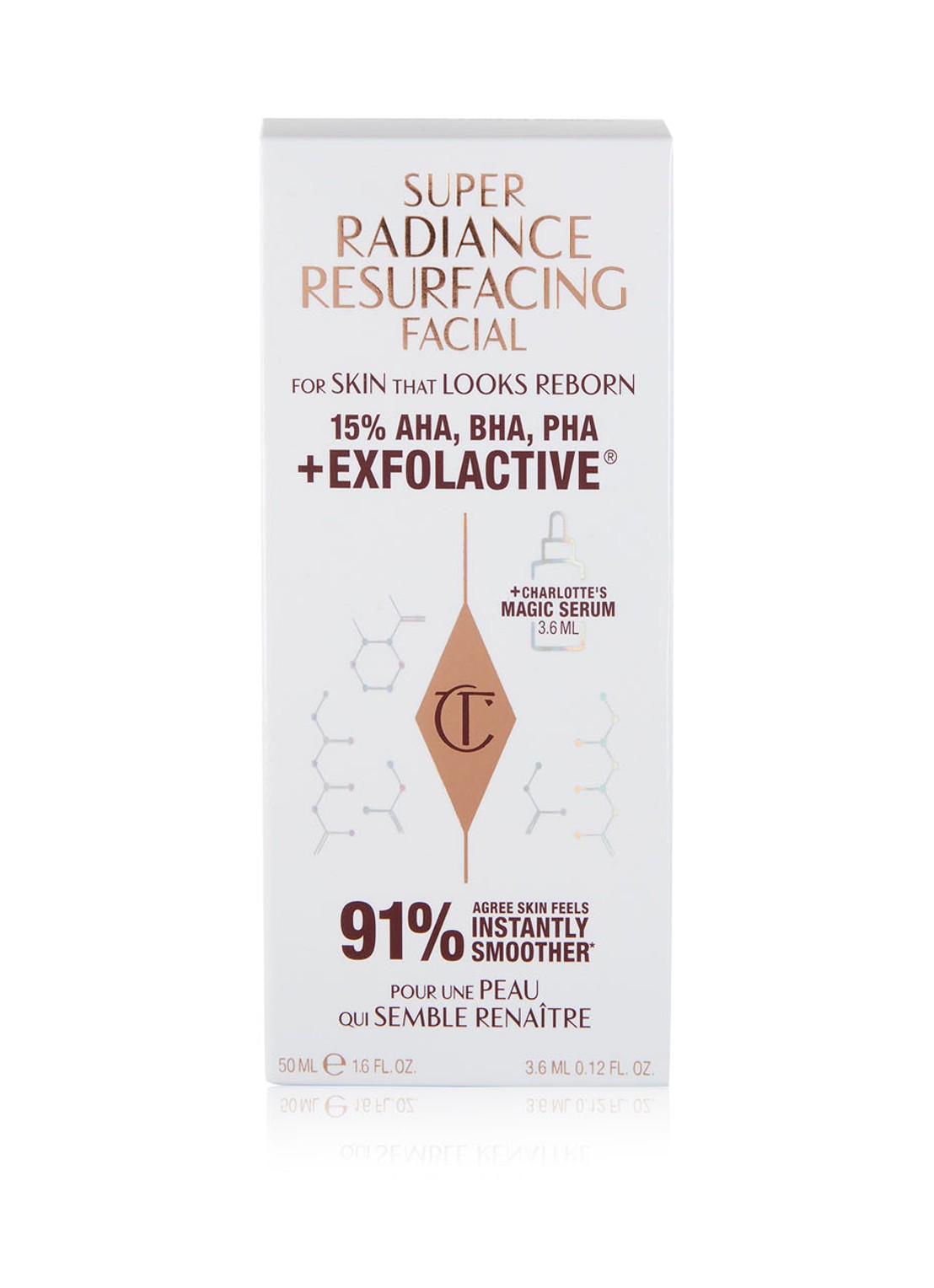 Charlotte Tilbury Super Radiance Resurfacing Facial - exfoliërende & egaliserende gezichtsbehandeling - voorkant 2 undefined