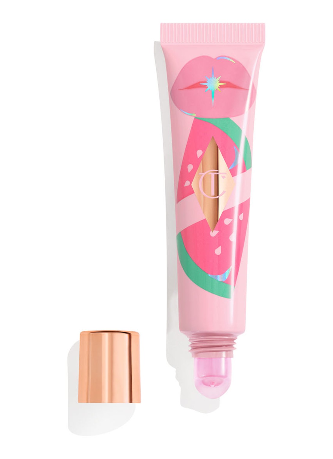 Charlotte Tilbury Unreal Lips Healthy Glow Nectar Oil - lipolie - voorkant pink watermelon