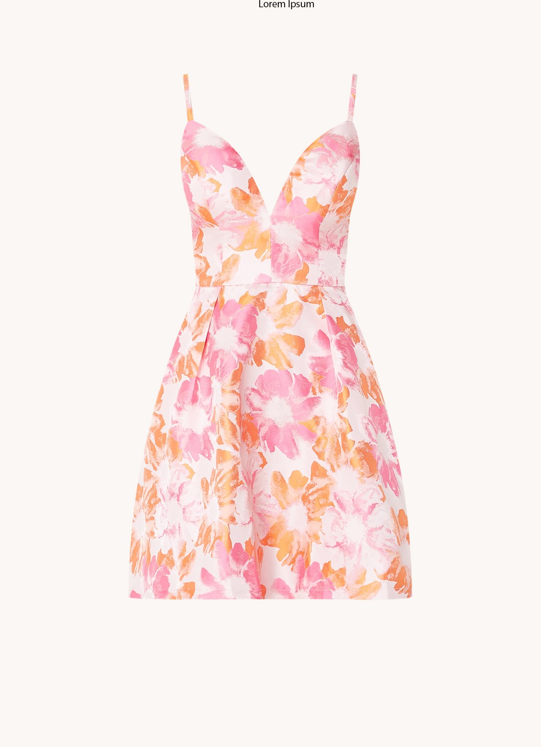 Chi Chi London Floral mini jurk met bloemenprint en steekzakken - voorkant 2 roze