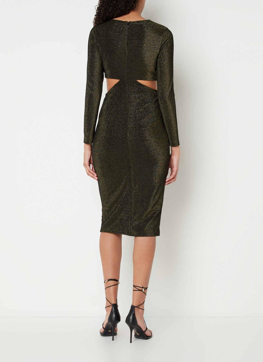 Chi Chi London LONG SLEEVE CUT OUT PARTY DRES - achterkant 3 zwart