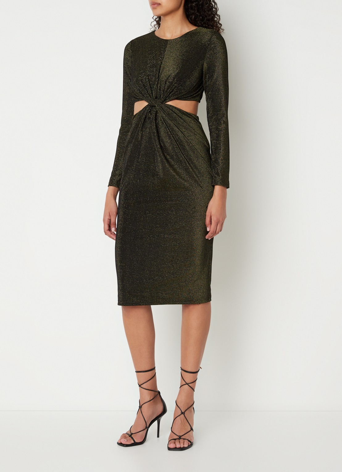 Chi Chi London LONG SLEEVE CUT OUT PARTY DRES - detail 4 zwart