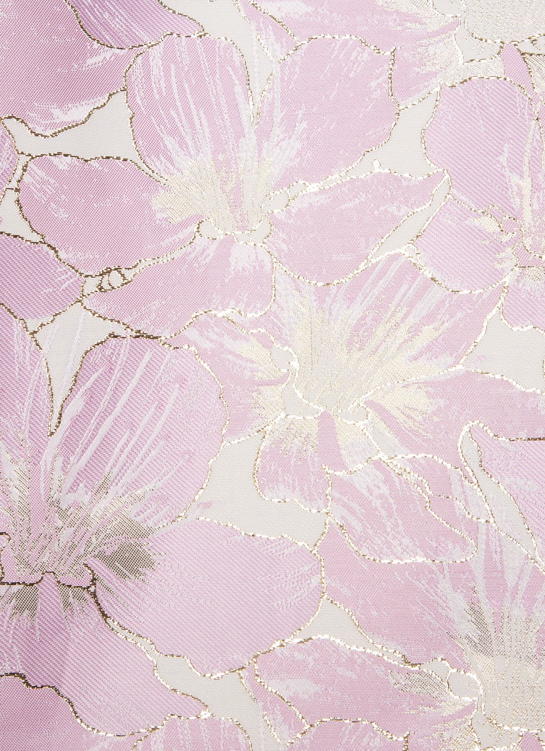 Chi Chi London Midi jurk met asymmetrische zoom en jacquard dessin - detail 3 lila