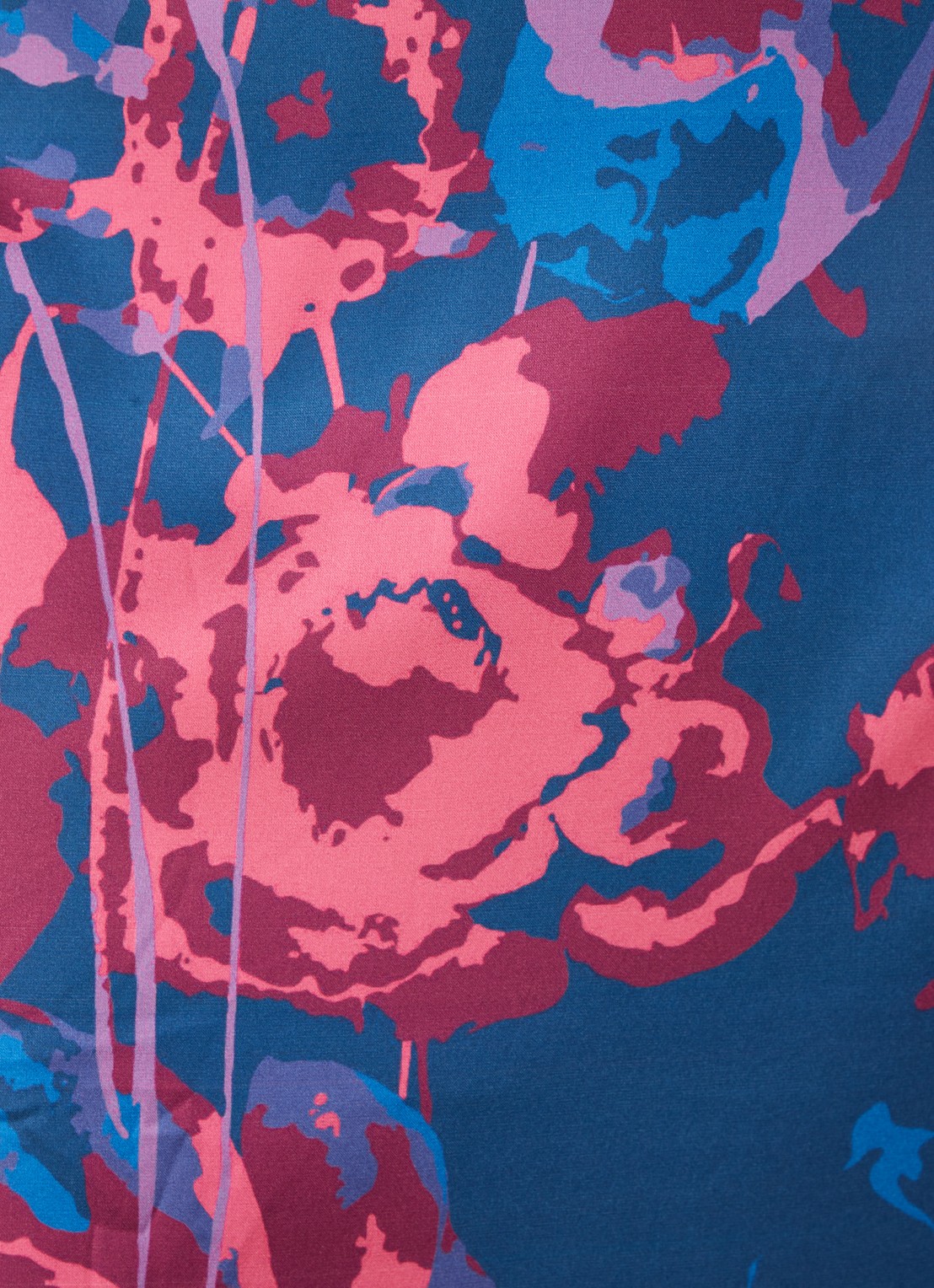 Chi Chi London Midi jurk met bloemenprint en split  - detail 3 kobaltblauw