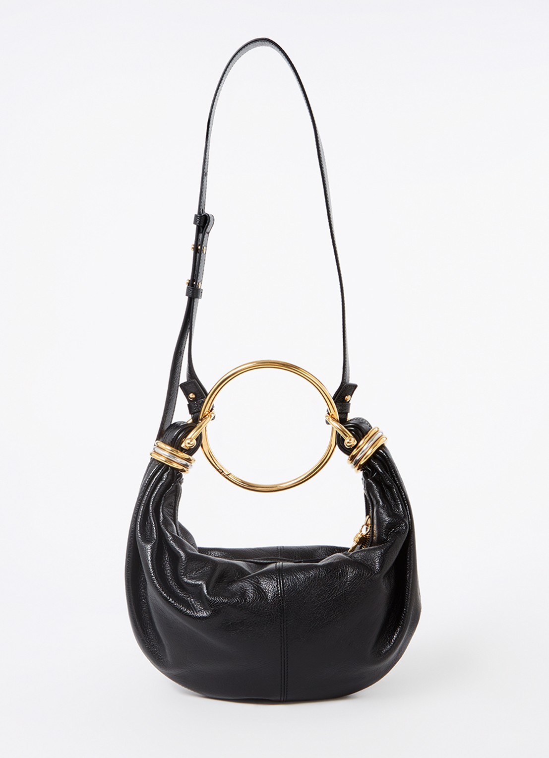 Chloé Bracelet handtas van kalfsleer - voorkant zwart