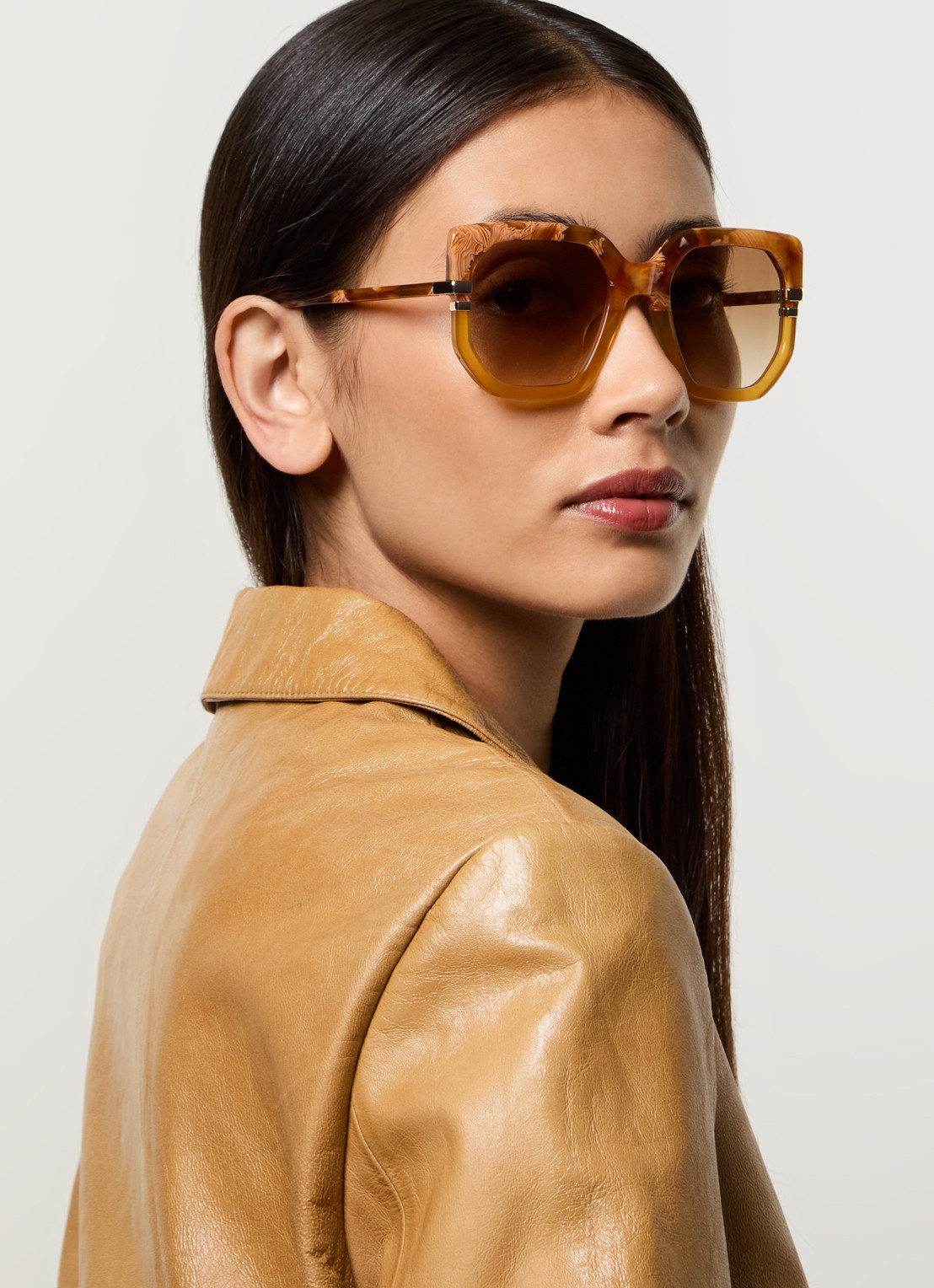 Chloé Butterfly zonnebril CH0240S - voorkant 5 mosterd