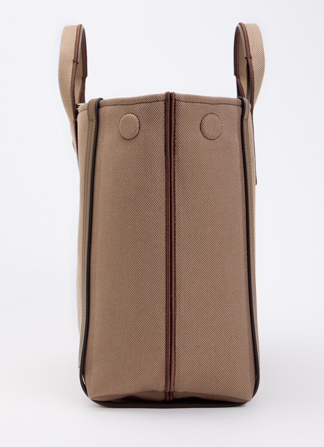 Chloé Carry shopper van canvas met kalfsleren details - detail 4 lichtbruin