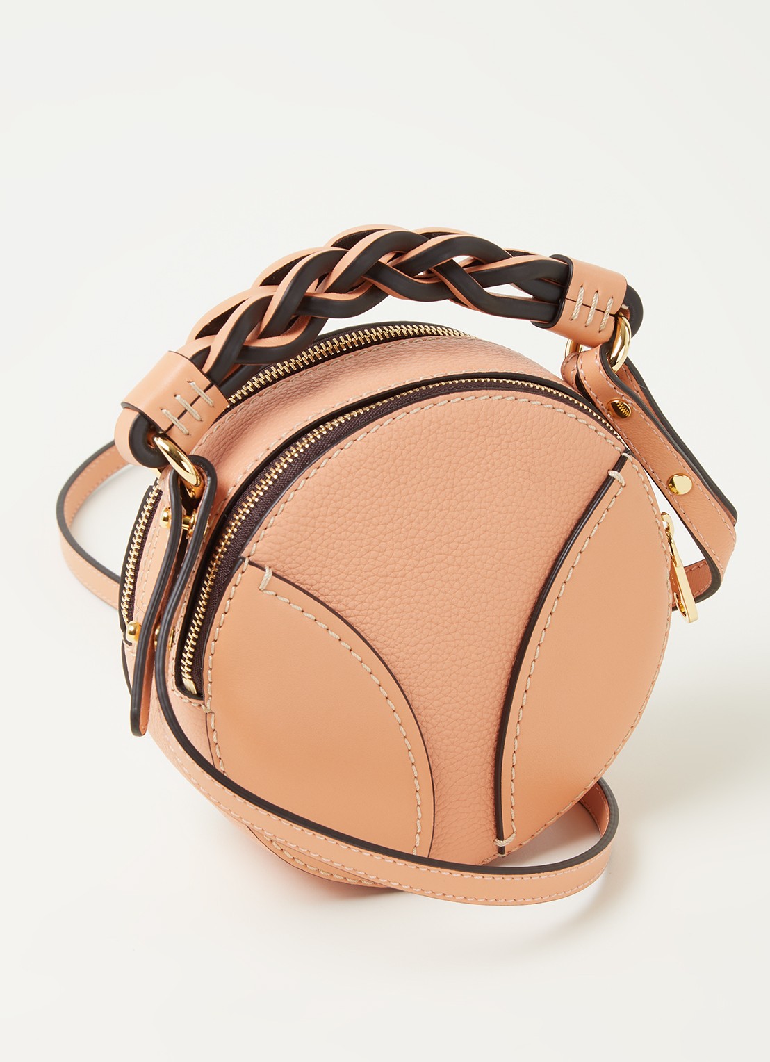 Chloé Daria Mini crossbodytas van kalfsleer - achterkant 4 zalmroze