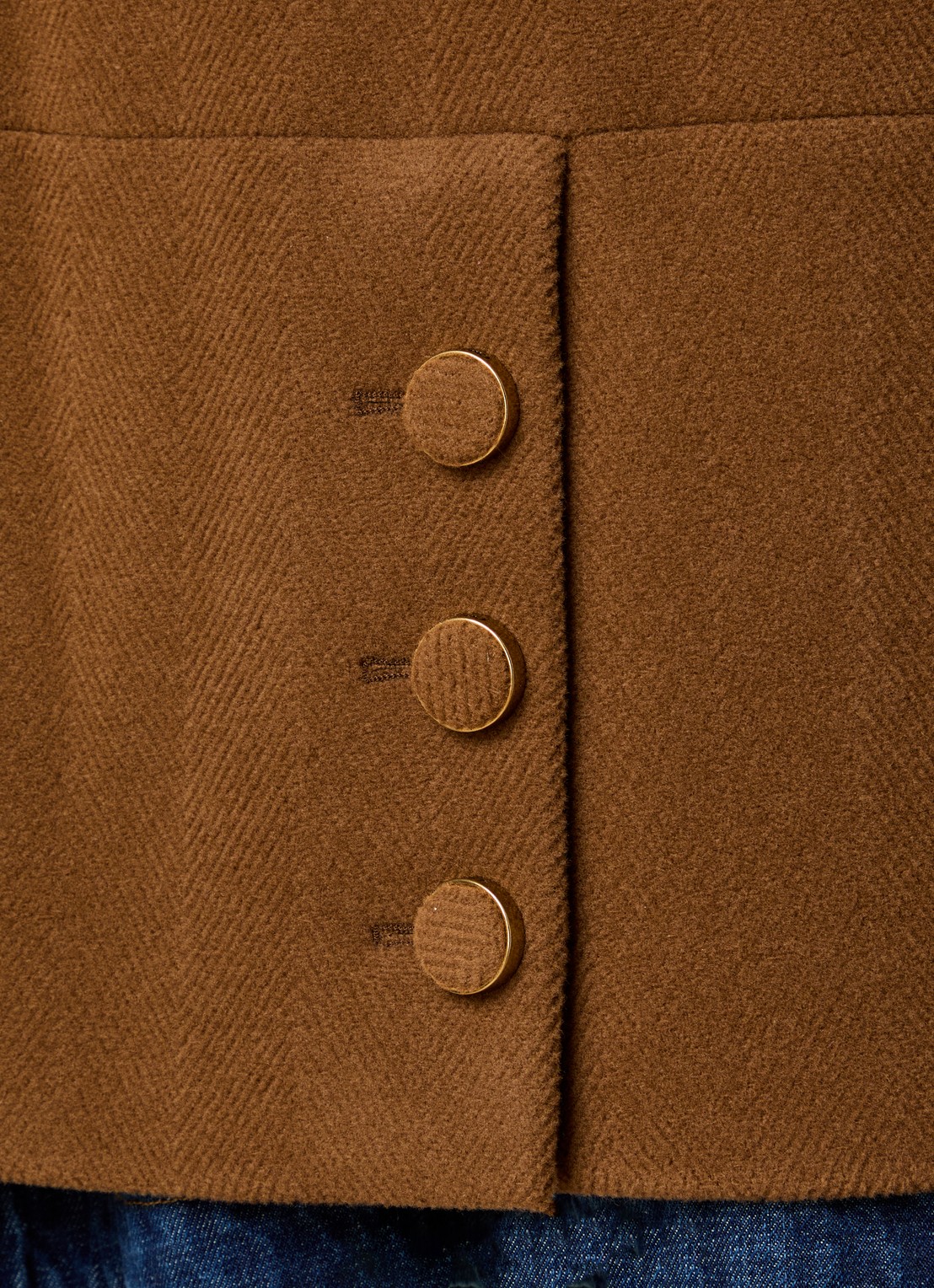 Chloé Double-breasted mantel van scheerwol met steekzakken - detail 5 camel