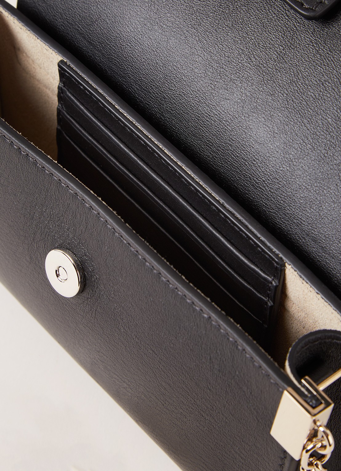 Chloé Faye clutch van kalfsleer en suède - detail 4 zwart
