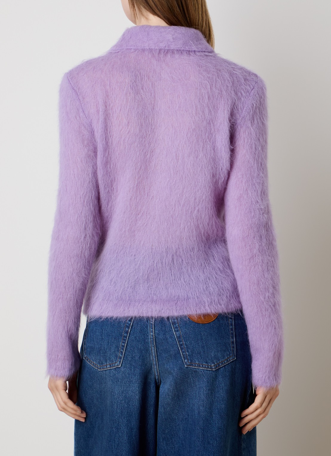 Chloé Fijngebreide trui in alpaca wolblend - achterkant 3 lavendel