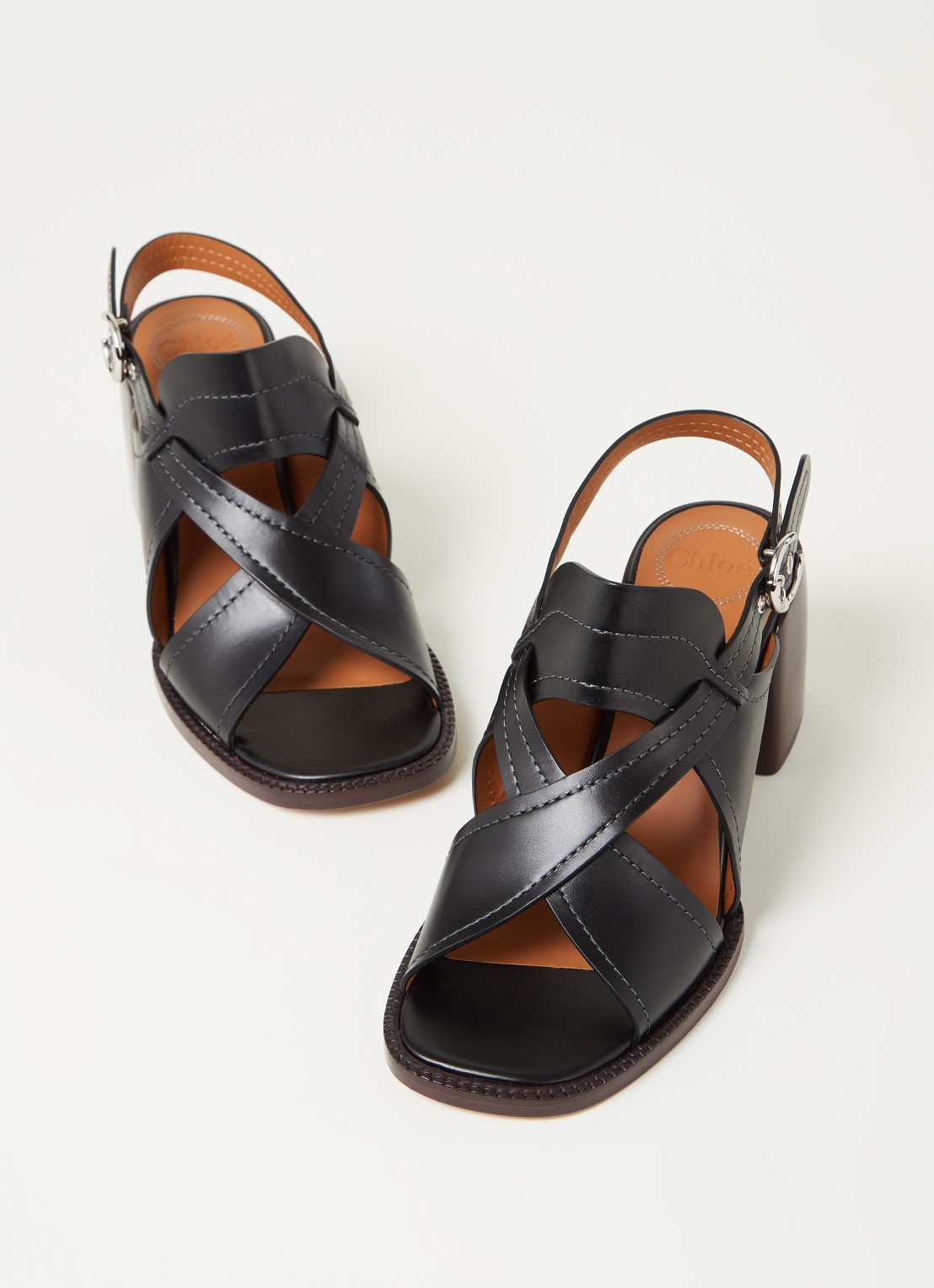 Chloé Gale sandalette van kalfsleer - detail 2 zwart
