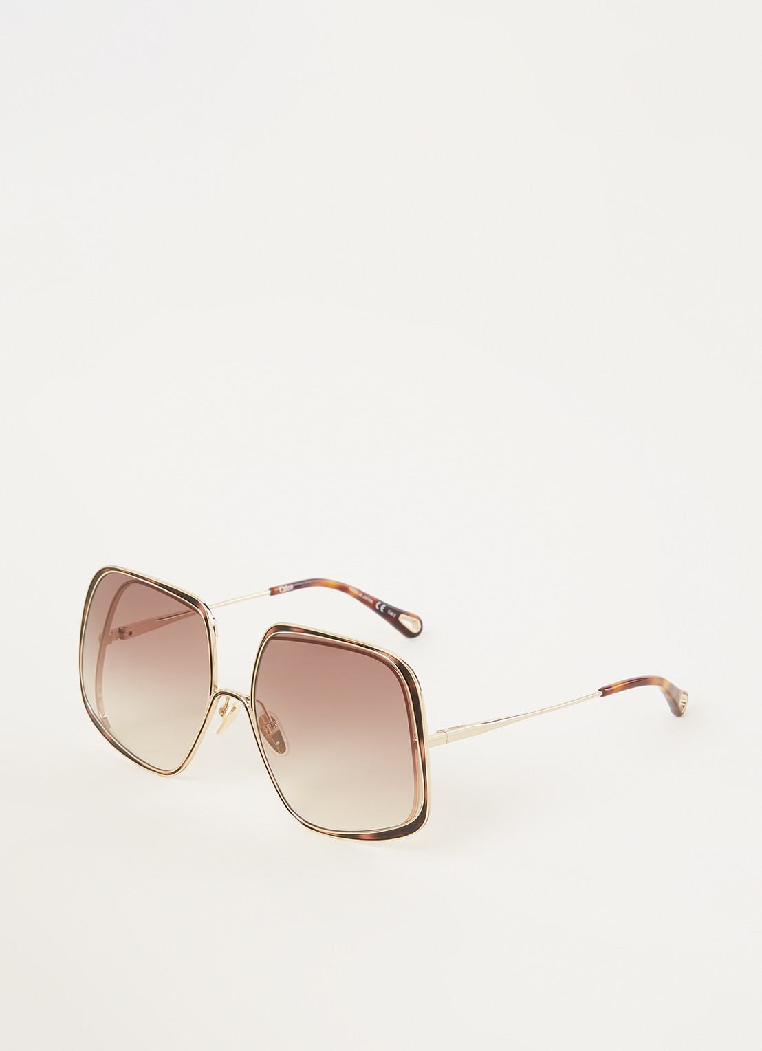 Chloé Hanah zonnebril CH0035S - voorkant 3 goud