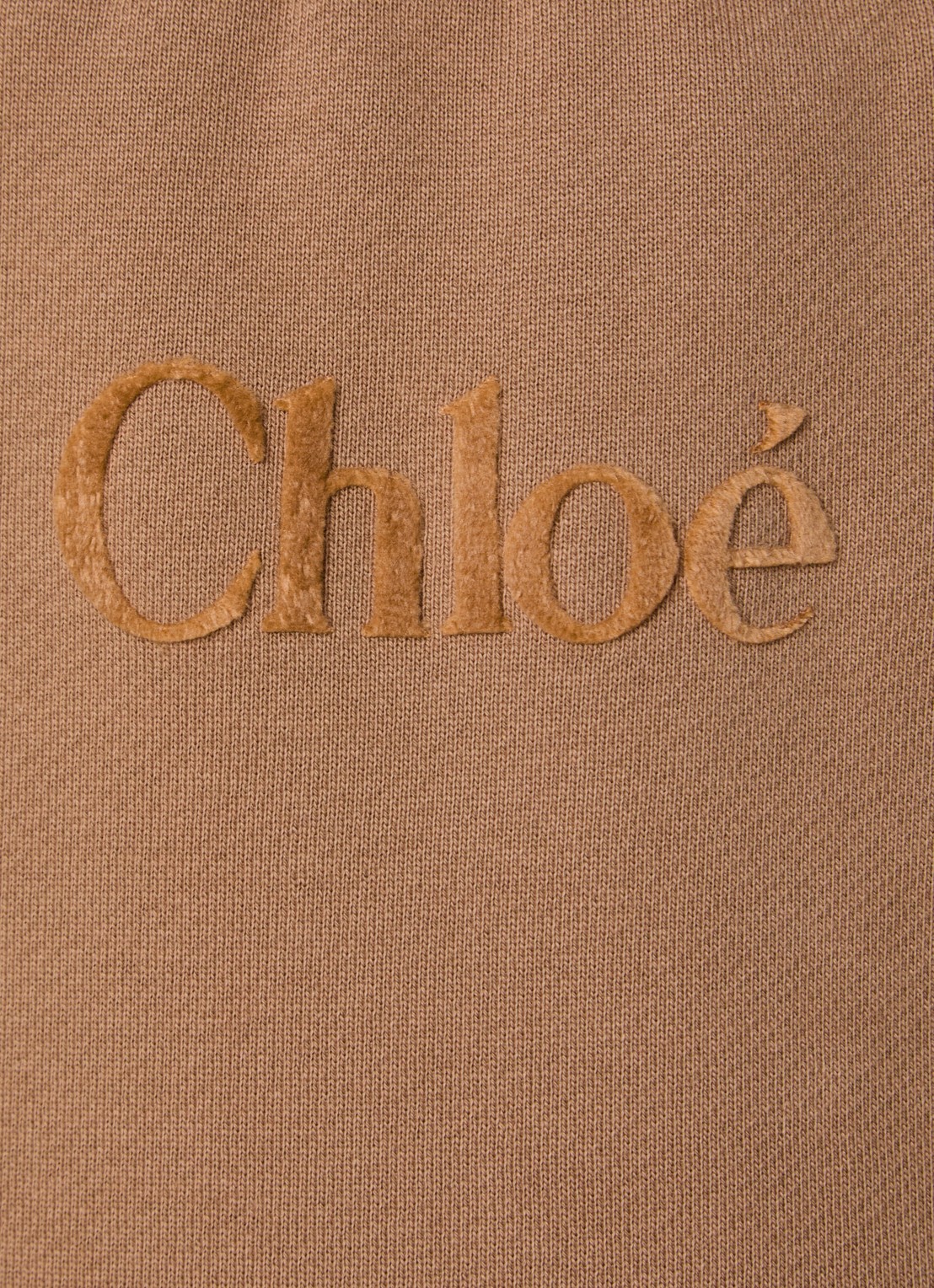 Chloé High waist tapered fit joggingbroek met logo - detail 3 camel