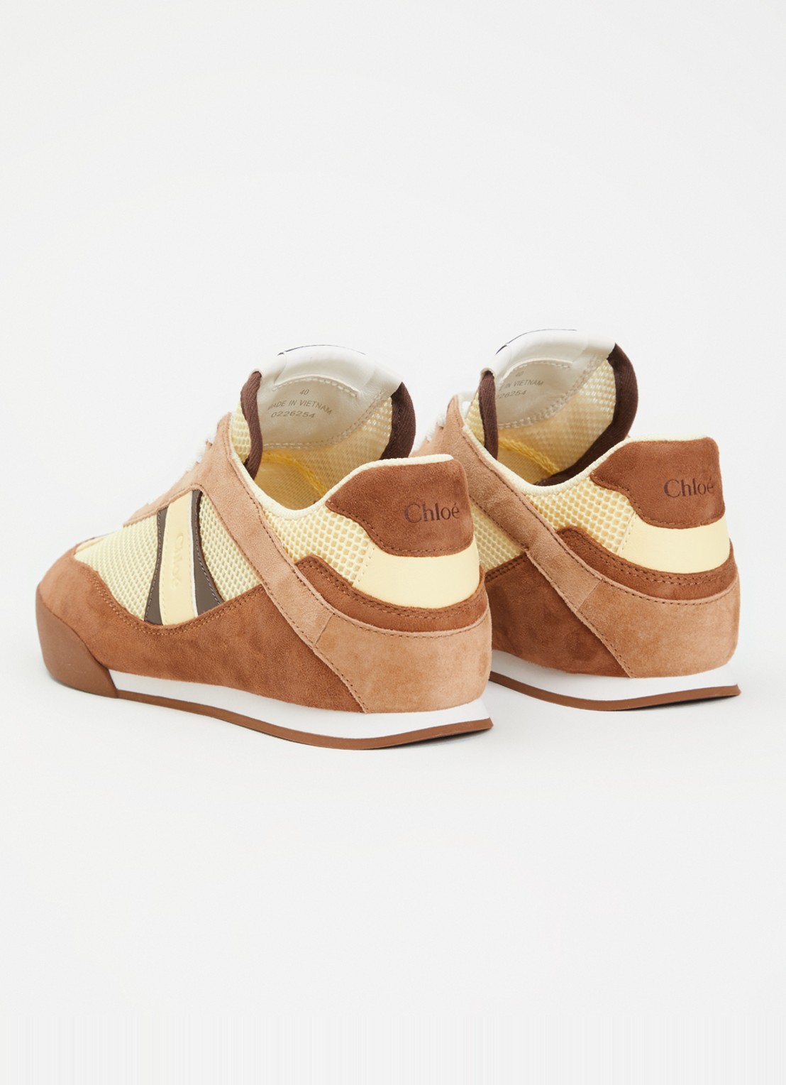 Chloé Kick sneaker met geitensuède details - achterkant 7 bruin