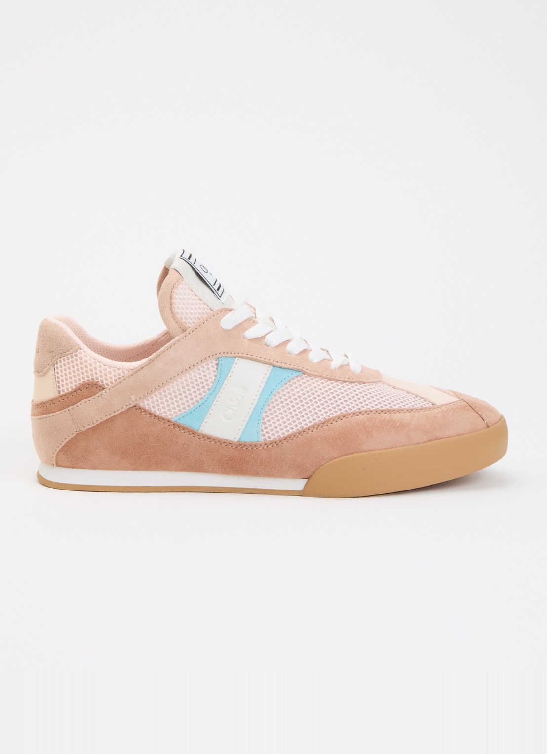 Chloé Kick sneaker met leren details - voorkant 6 oudroze