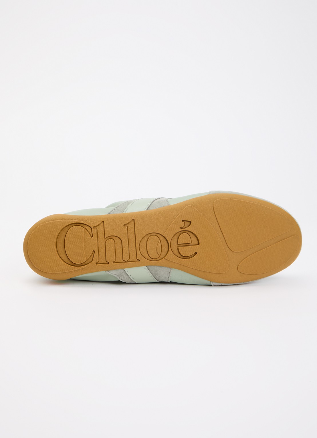 Chloé Kick sneaker van geitenleer met details van suède - detail 5 mint