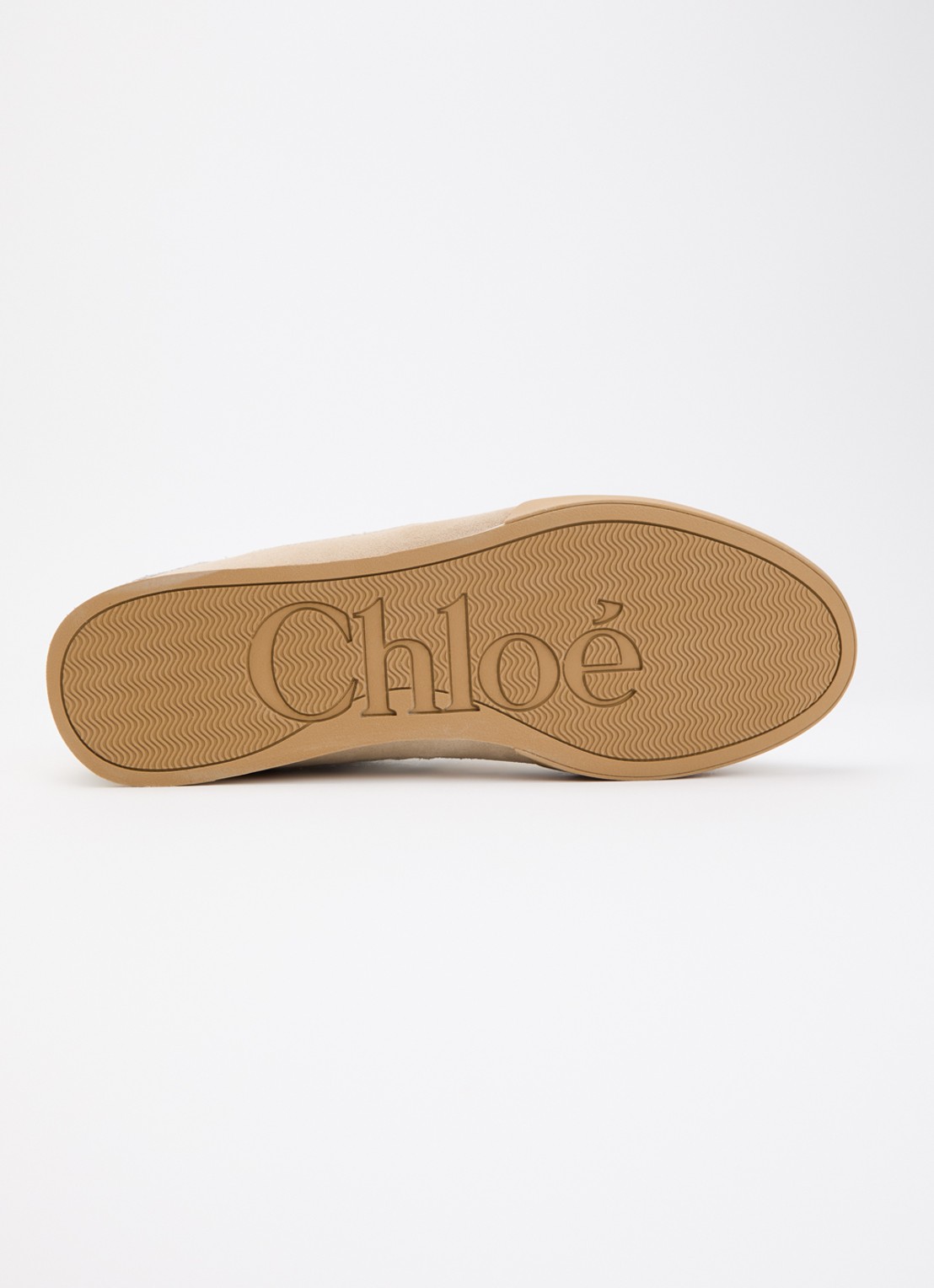 Chloé Kick sneaker van kalfsleer met details van suède - detail 5 beige