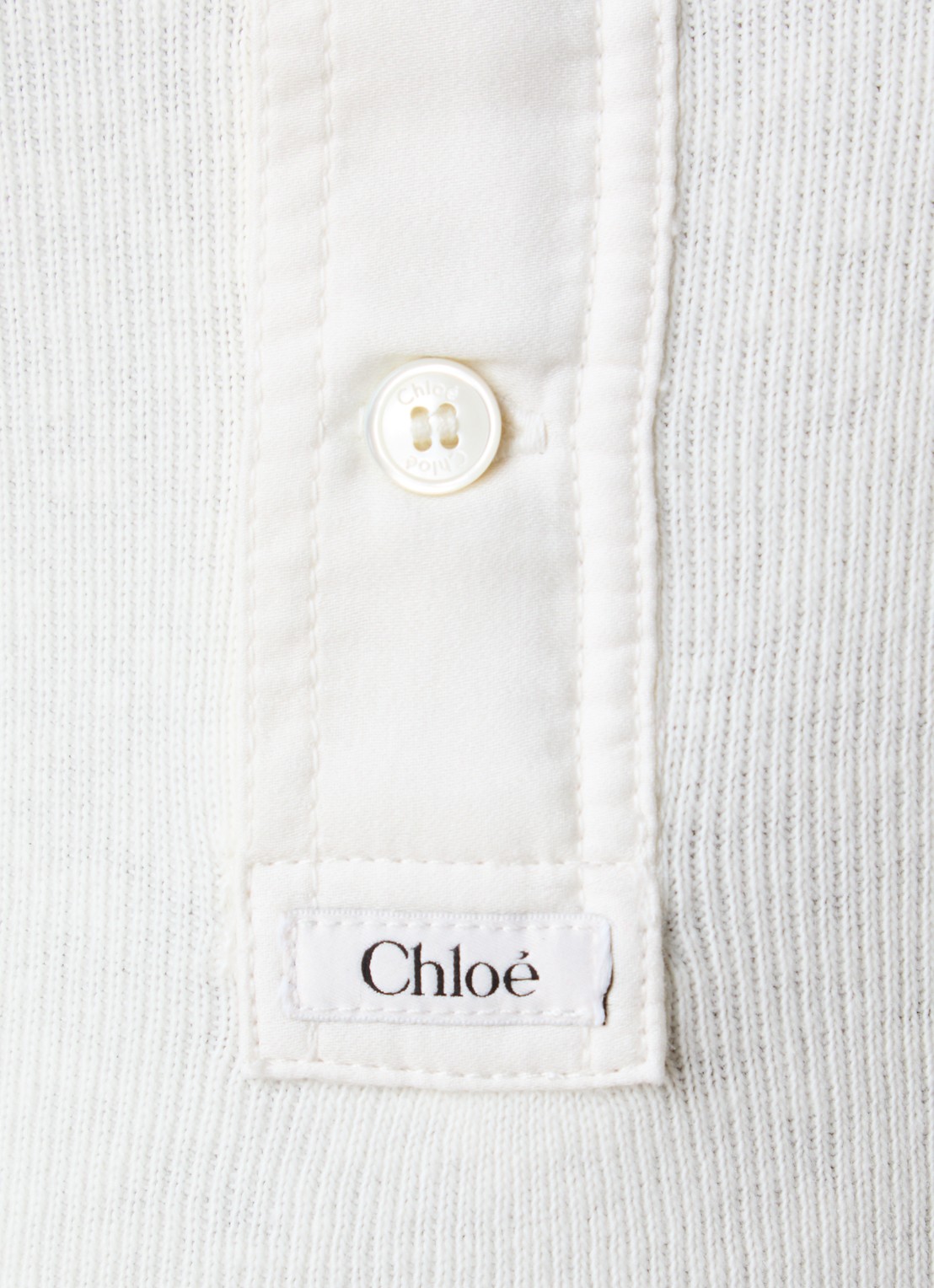 Chloé Longsleeve met ronde hals - detail 3 wit