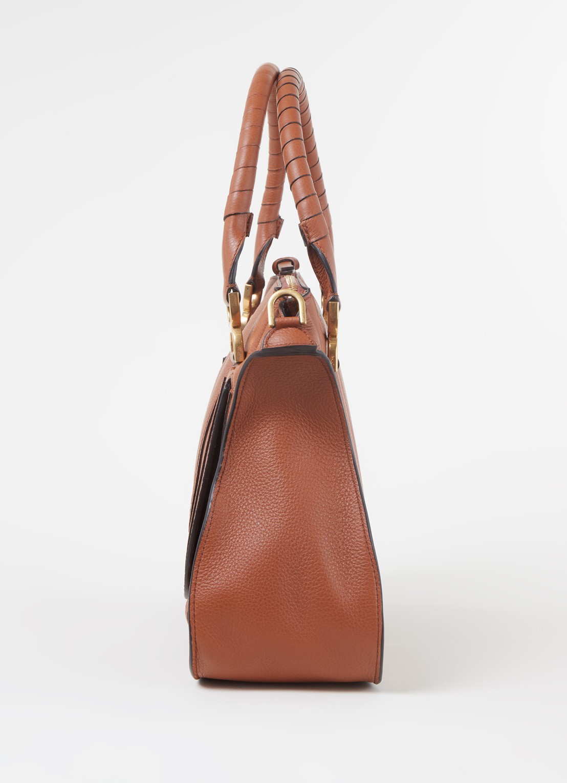 Chloé Marcie handtas van kalfsleer - detail 2 cognac