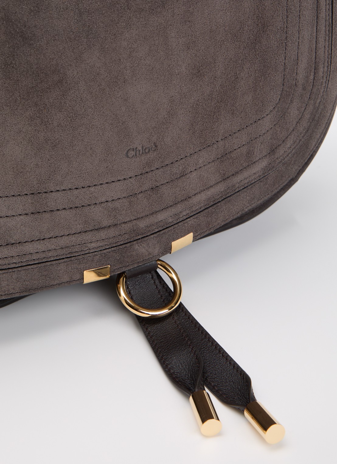 Chloé Marcie Medium schoudertas van kalfssuède  - detail 3 bruin