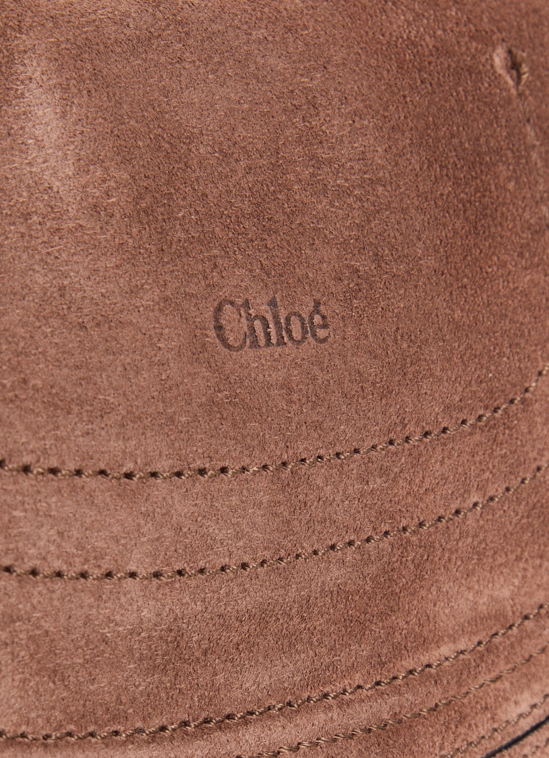 Chloé Marcie mini schoudertas van suède - detail 4 bruin