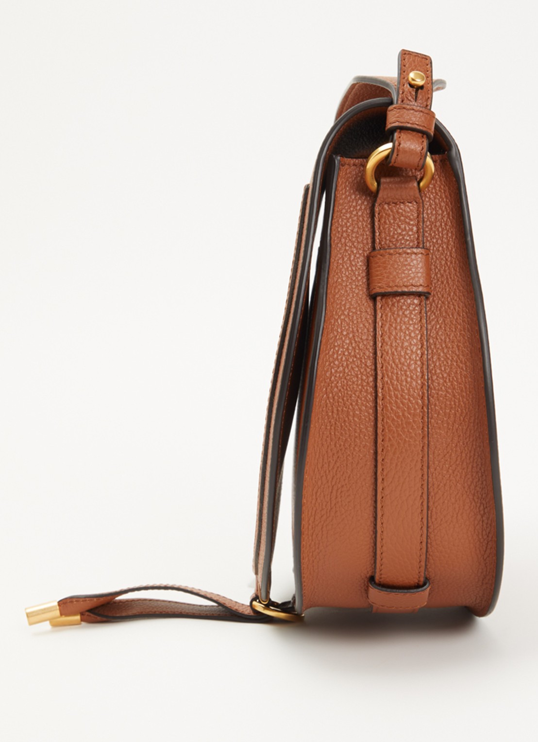 Chloé Marcie Saddle crossbodytas van kalfsleer - detail 3 cognac