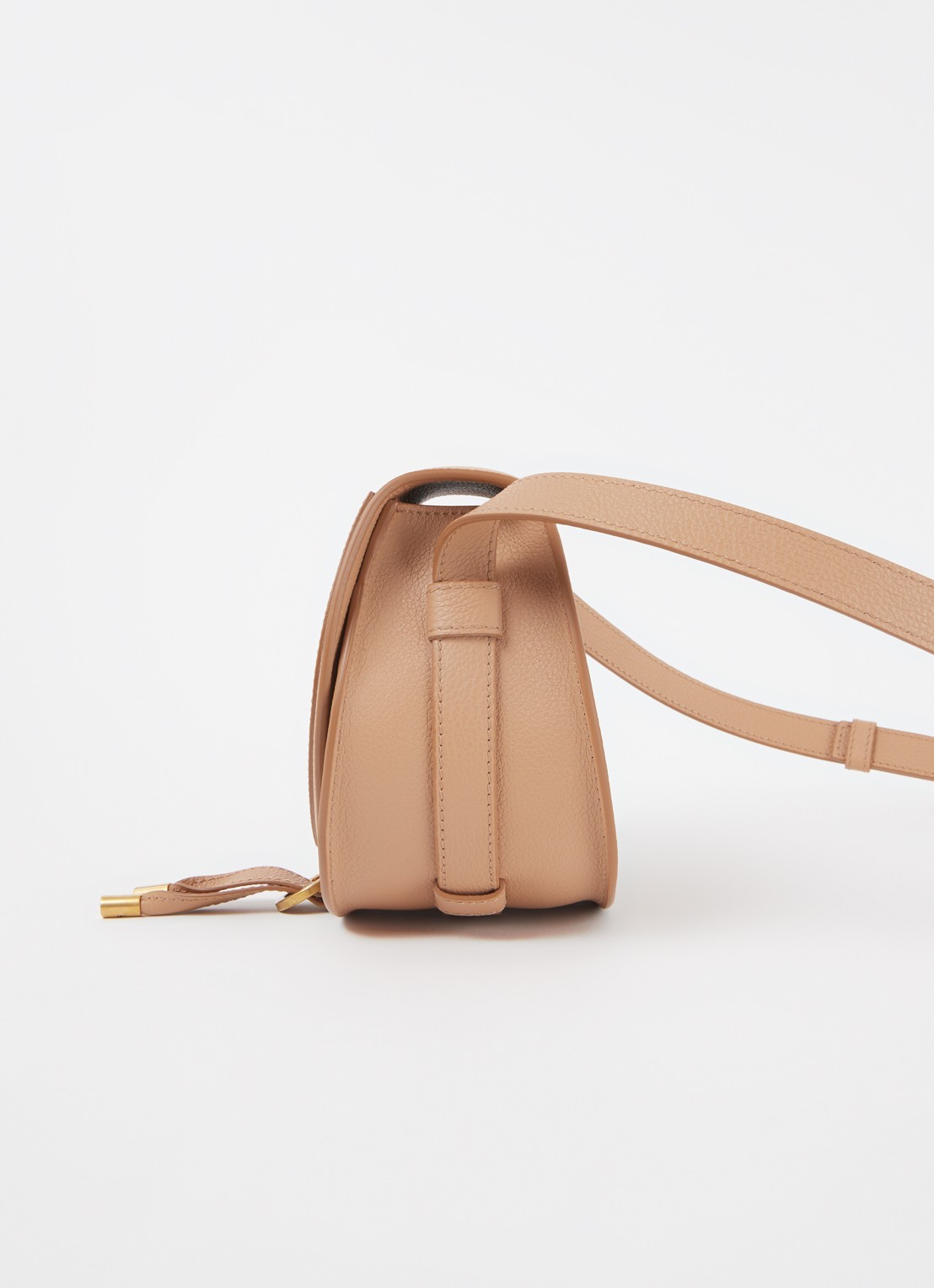 Chloé Marcie Small crossbodytas van kalfsleer - detail 2 camel