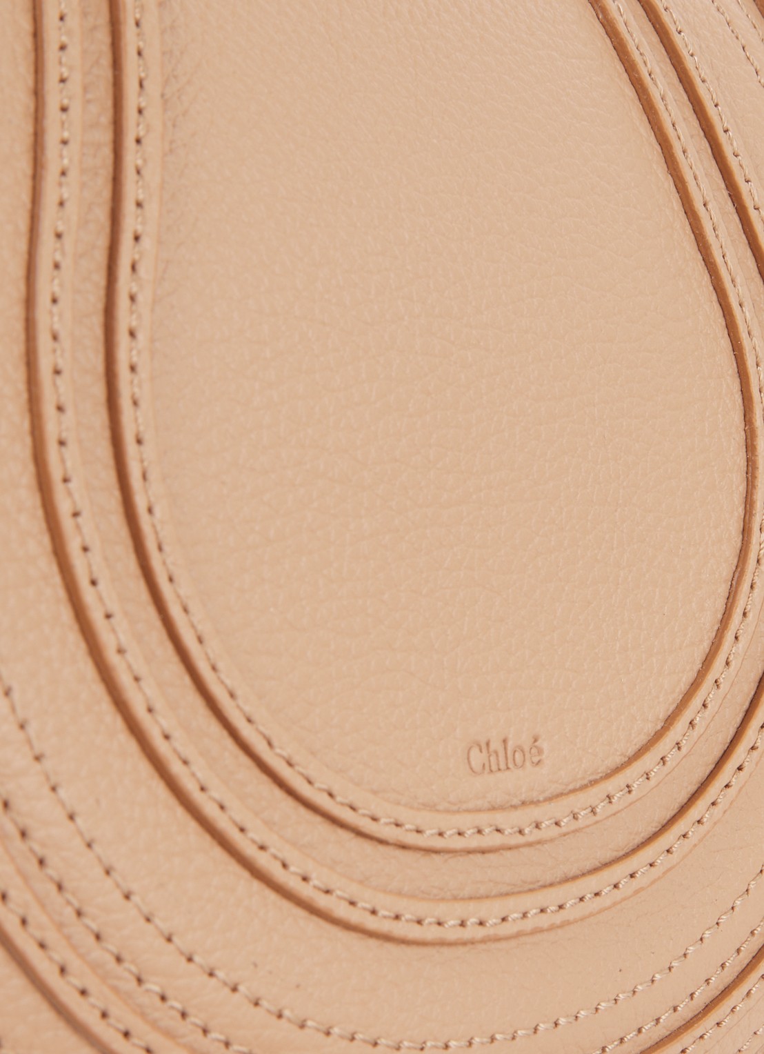 Chloé Marcie Small crossbodytas van kalfsleer - detail 3 camel