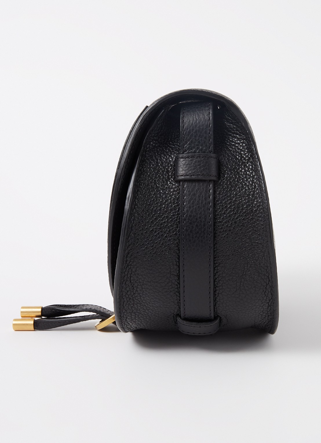 Chloé Marcie Small crossbodytas van kalfsleer - detail 2 zwart