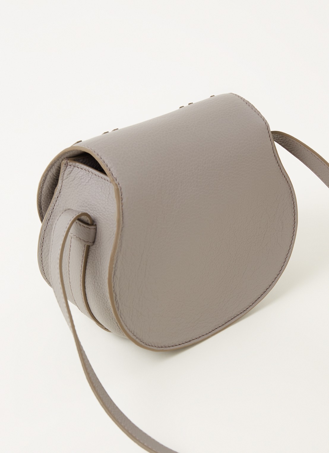Chloé Marcie Small crossbodytas van kalfsleer - achterkant 6 grijs