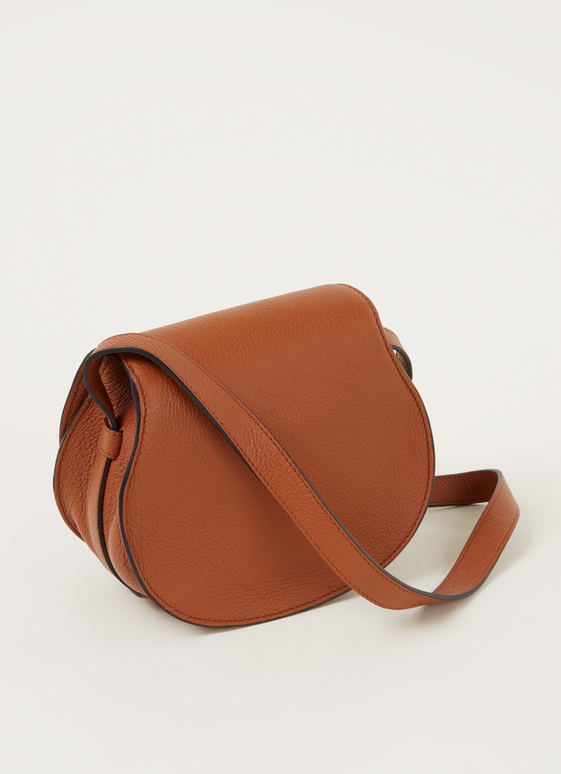 Chloé Marcie Small crossbodytas van kalfsleer - achterkant 6 roestbruin