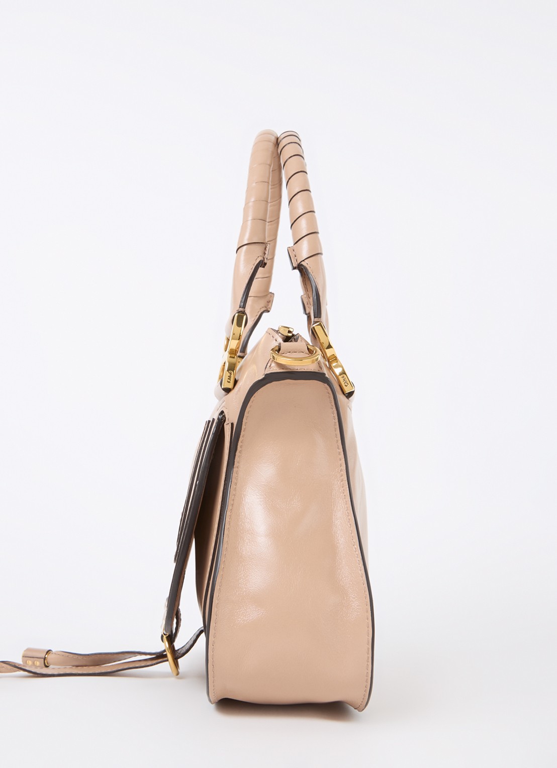 Chloé Marcie Small handtas van kalfsleer - detail 6 donkerbeige