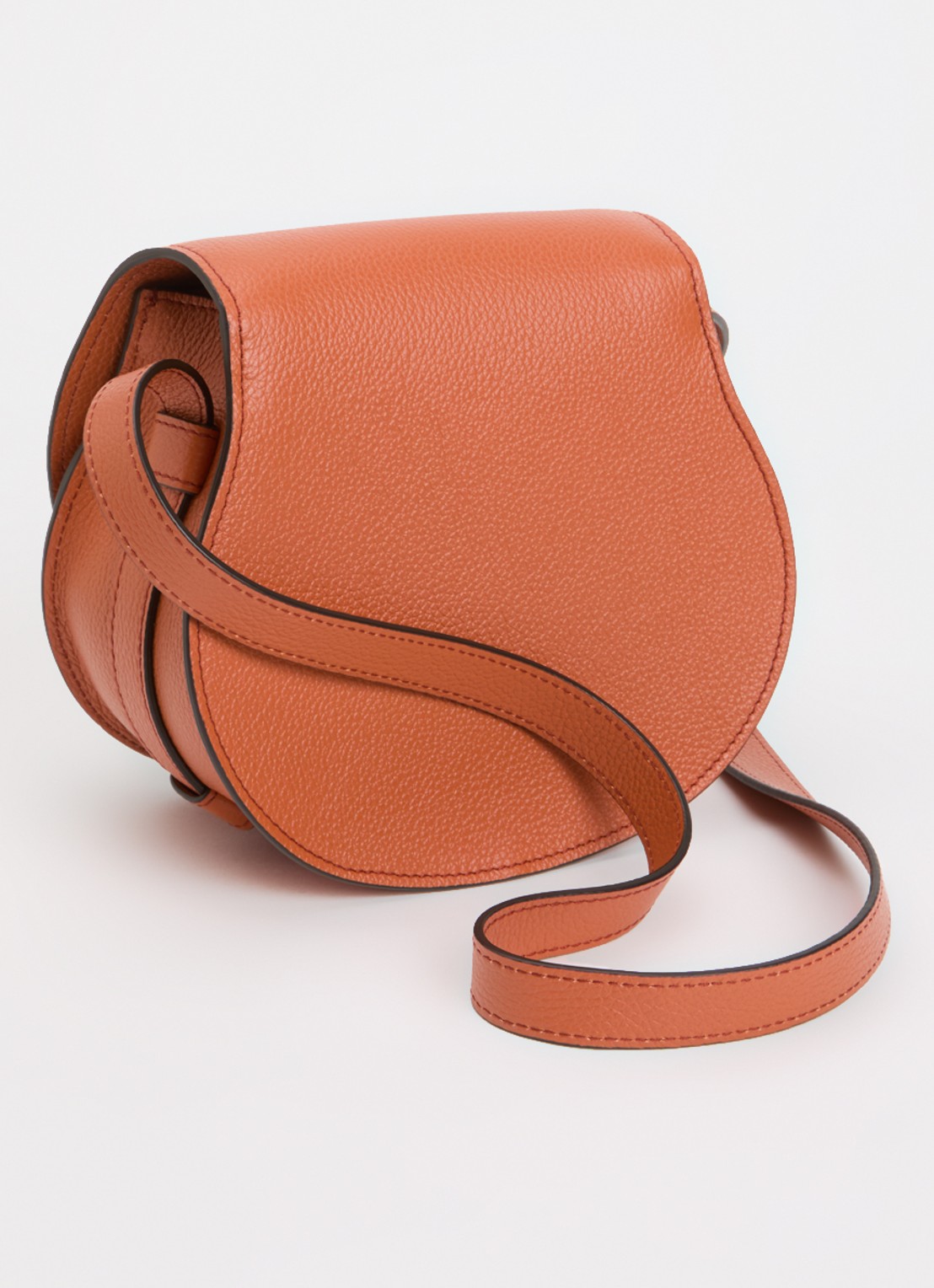 Chloé Marcie small schoudertas van leer  - achterkant orange