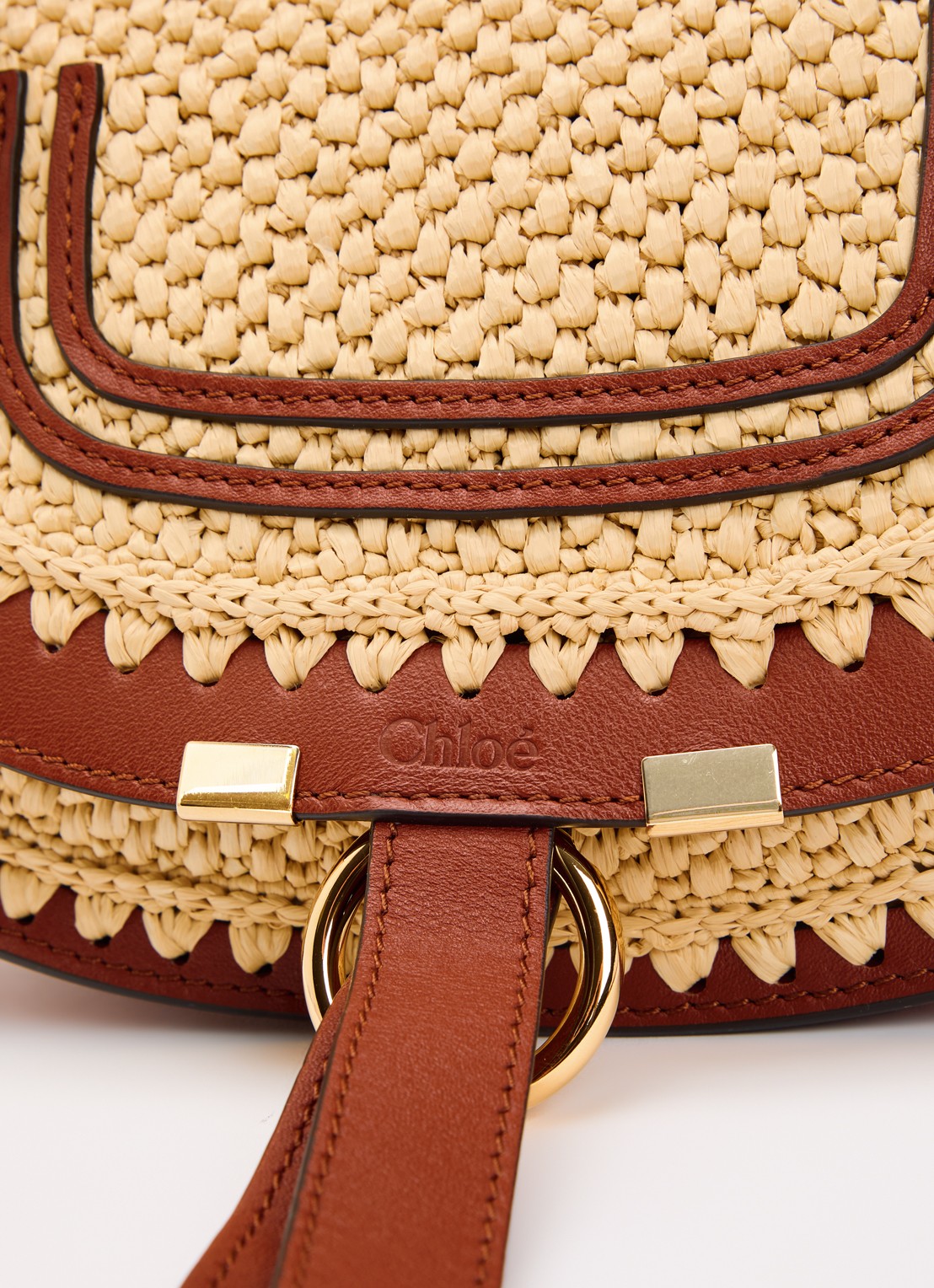 Chloé Mini Marcie schoudertas van kalfsleer - detail 3 roestbruin