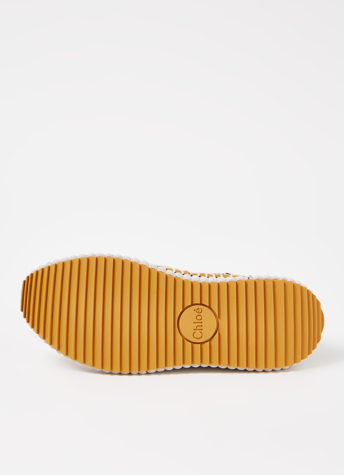 Chloé Nama sneaker met gebreid bovenwerk en suède details - detail 5 beige