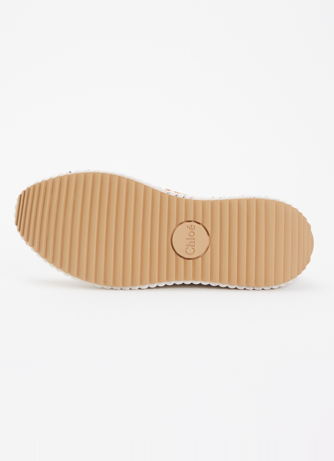 Chloé Nama sneaker van kalfsleer met plateauzool - detail 3 bruin