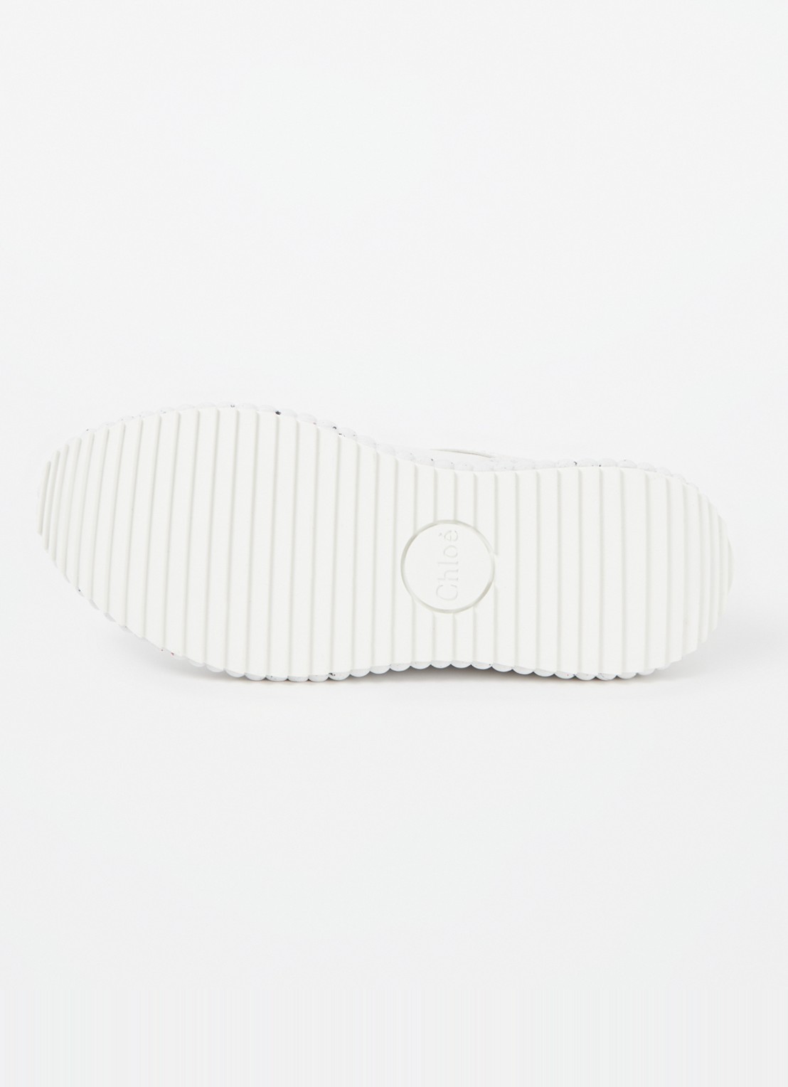 Chloé Nama sneaker van leer met suède details - detail 6 wit
