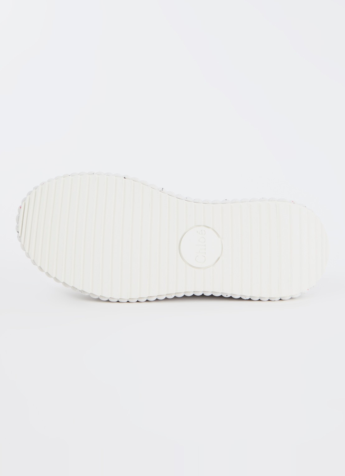 Chloé Nama sneaker van leer met suède details - detail 6 wit