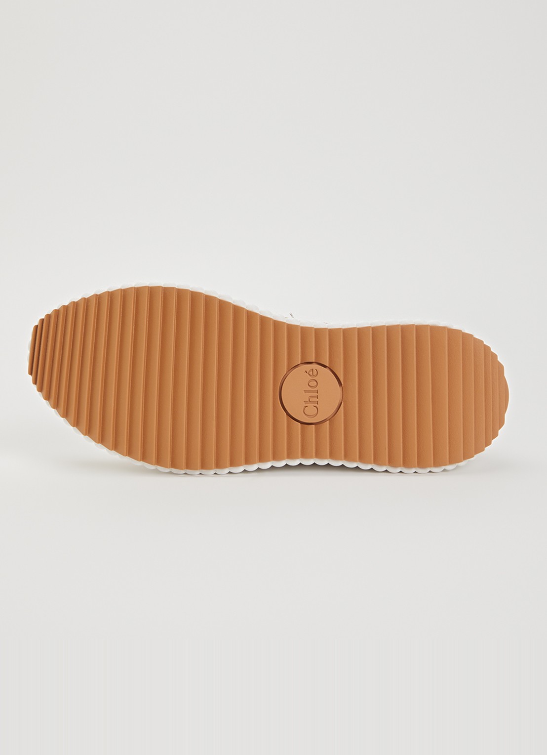 Chloé Nama sneaker van mesh met details van suède - detail 5 beige